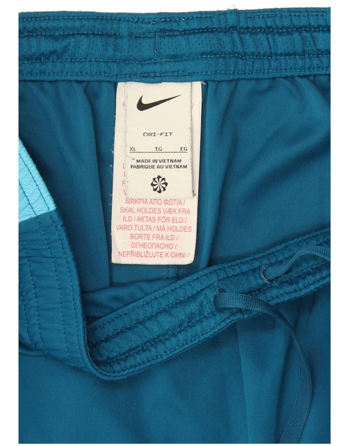 Pantaloni scurți sport Nike Dri Fit pentru bărbați XL, albastru bleumarin, poliester color bloc