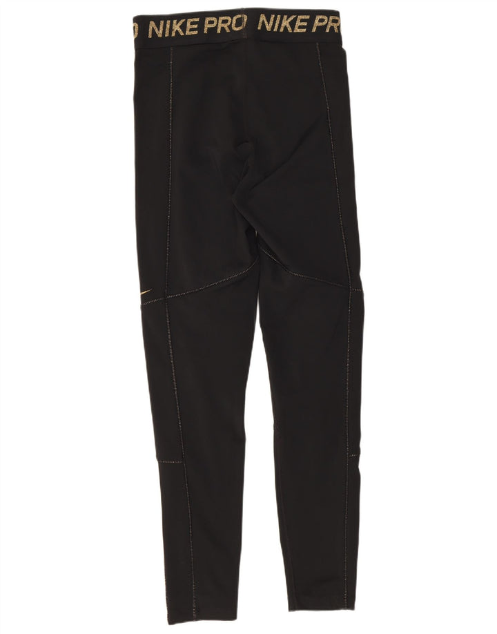 Leggings Nike Dri Fit Graphic pentru femei UK 12 Medium Black