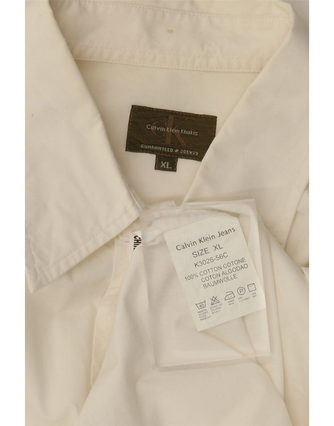 Cămașă pentru bărbați Calvin Klein XL din bumbac alb