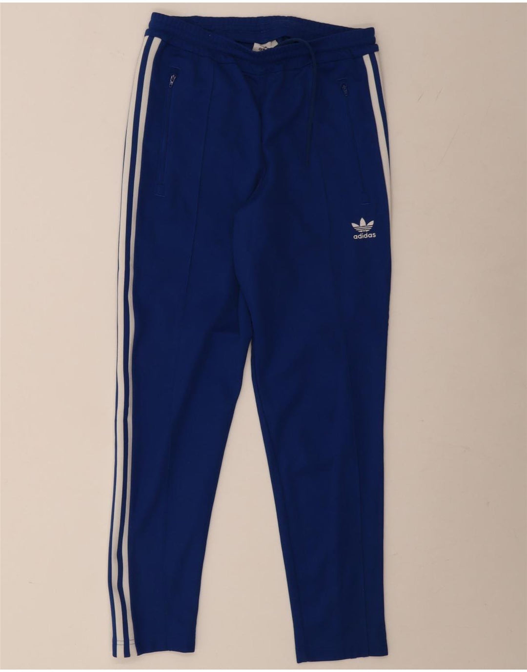 Pantaloni de trening Adidas pentru bărbați, bumbac albastru mediu