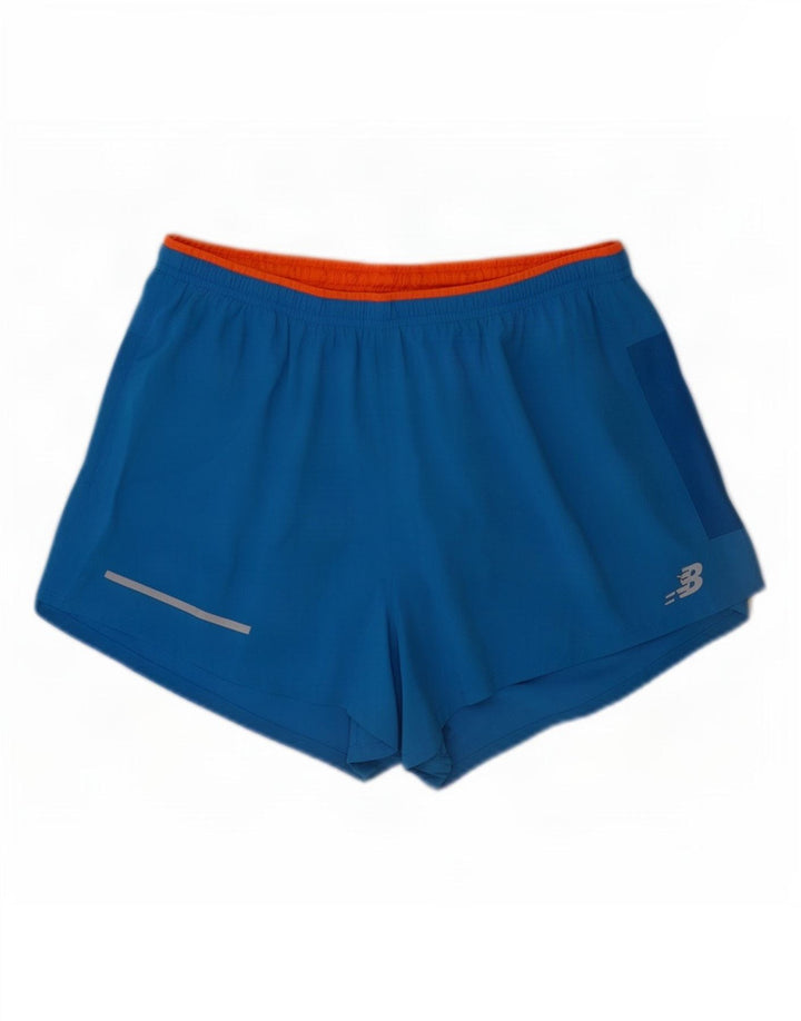 Pantaloni scurți sport New Balance pentru bărbați, mari, albastru, poliester