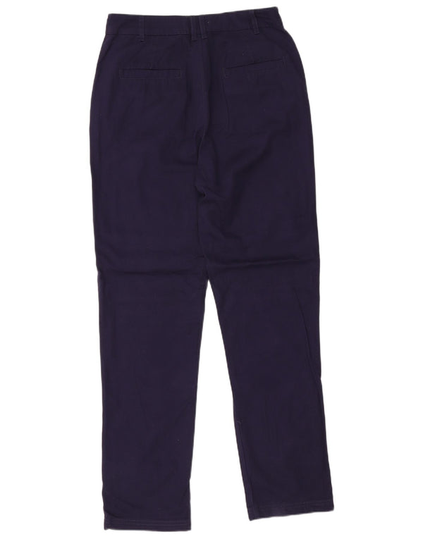 OASIS Womens High Waist Chino Trousers UK 10 Small W28 L30 Navy Blue