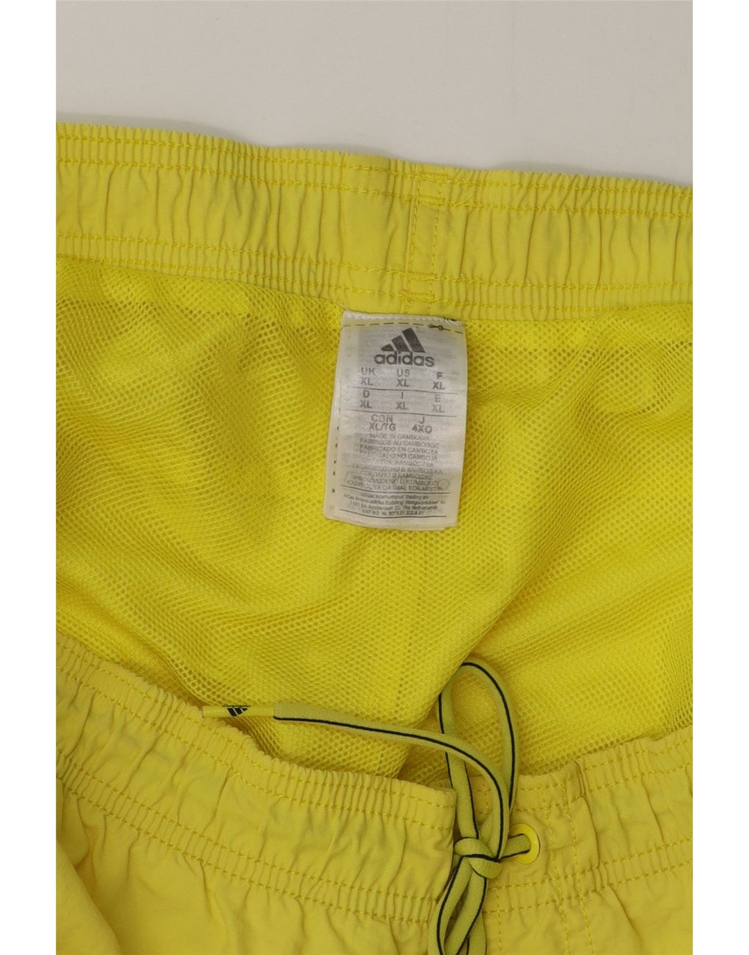 Pantaloni scurți de înot ADIDAS pentru bărbați XL din poliester galben