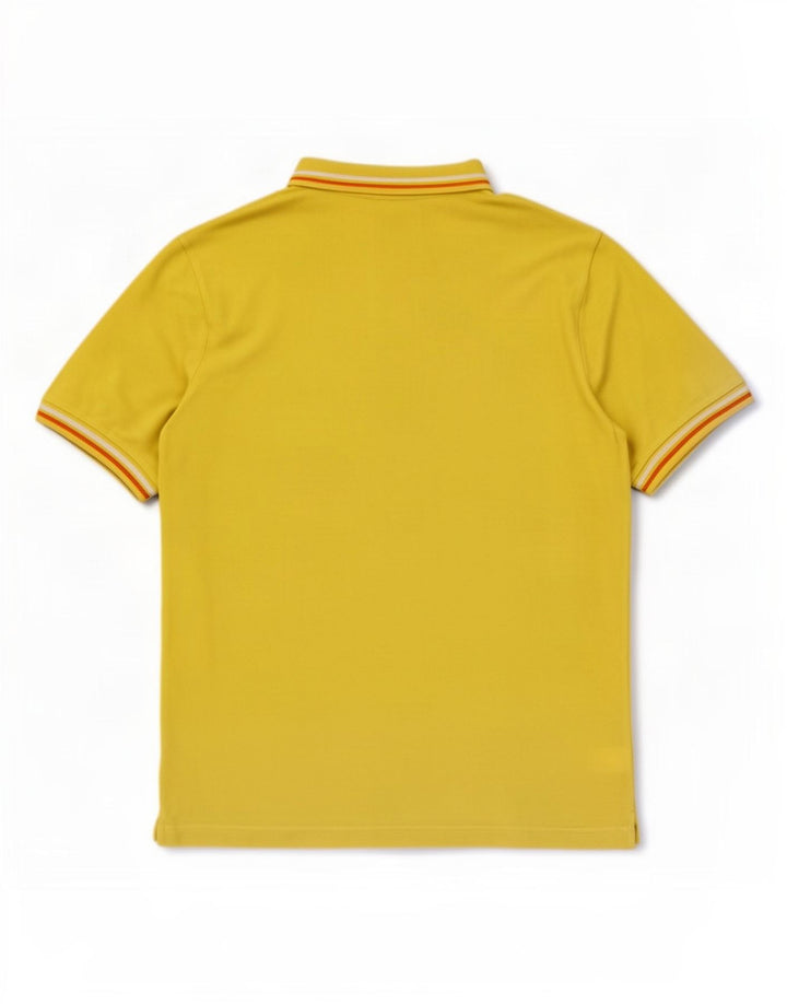 Cămașă polo pentru bărbați Kappa, bumbac cu dungi galbene mari