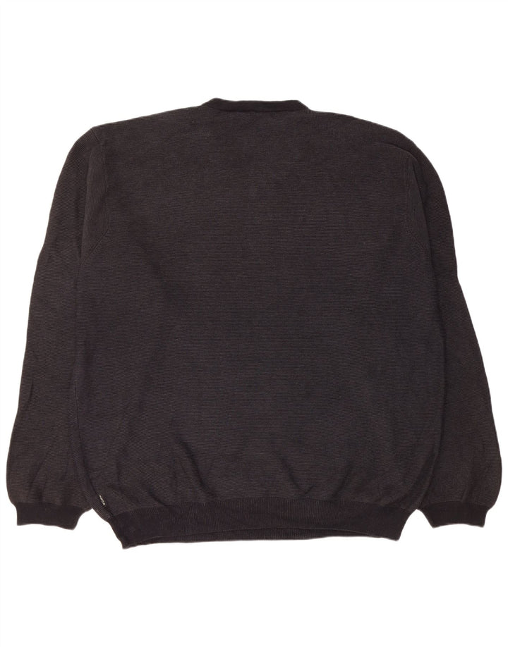 Pulover Izod pentru bărbați cu decolteu în V, bumbac negru 2XL