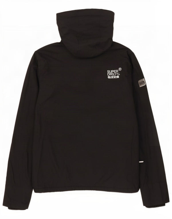 Jachetă Windbreaker cu glugă Superdry pentru bărbați UK 40, mare, negru, nailon