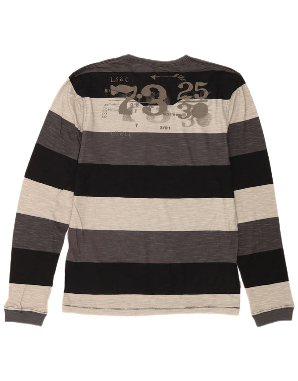 Bluză cu mânecă lungă cu grafică pentru bărbați Levi's, bumbac cu dungi multicolore