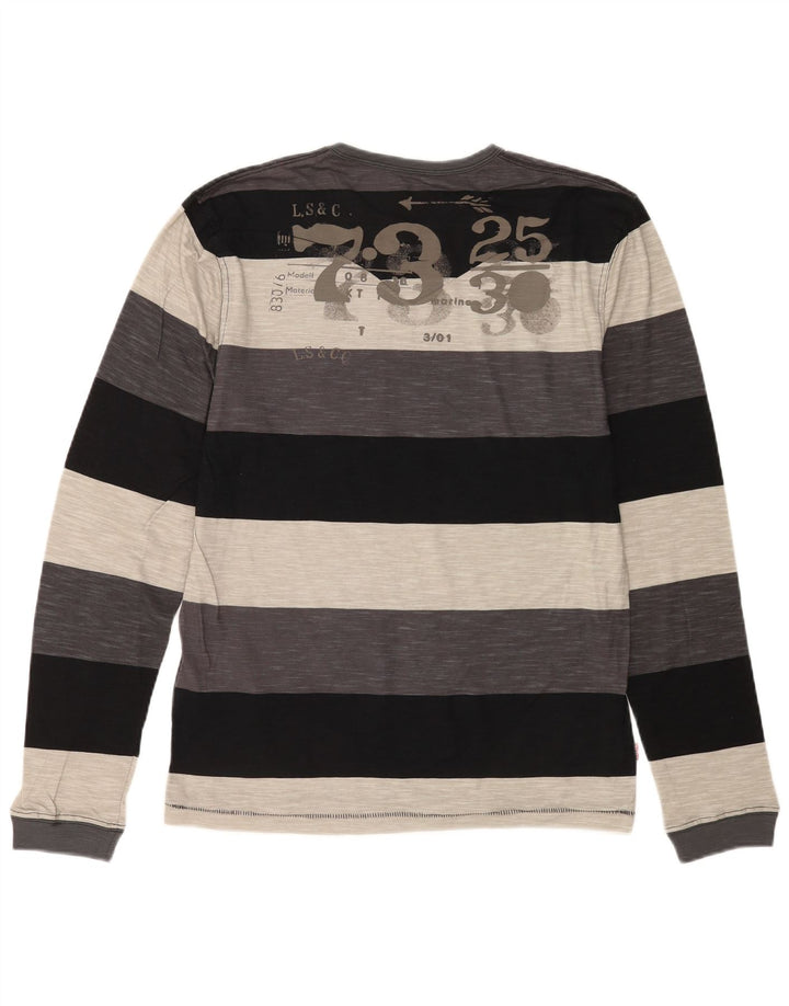 Bluză cu mânecă lungă cu grafică pentru bărbați Levi's, bumbac cu dungi multicolore