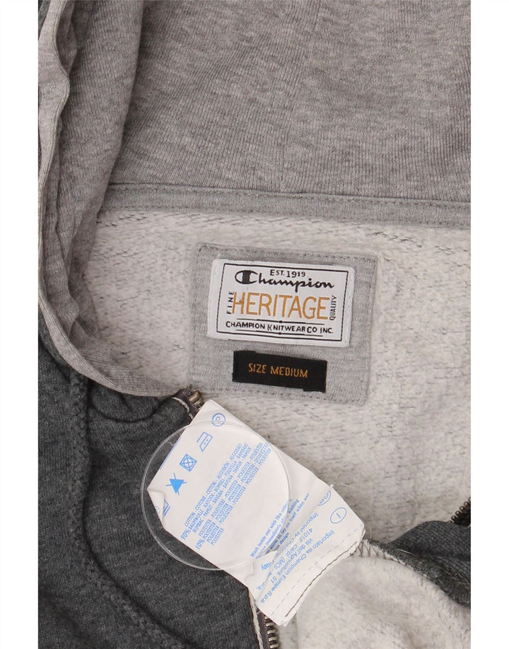 Pulover pentru bărbați CHAMPION Heritage, cu fermoar, bumbac, gri mediu