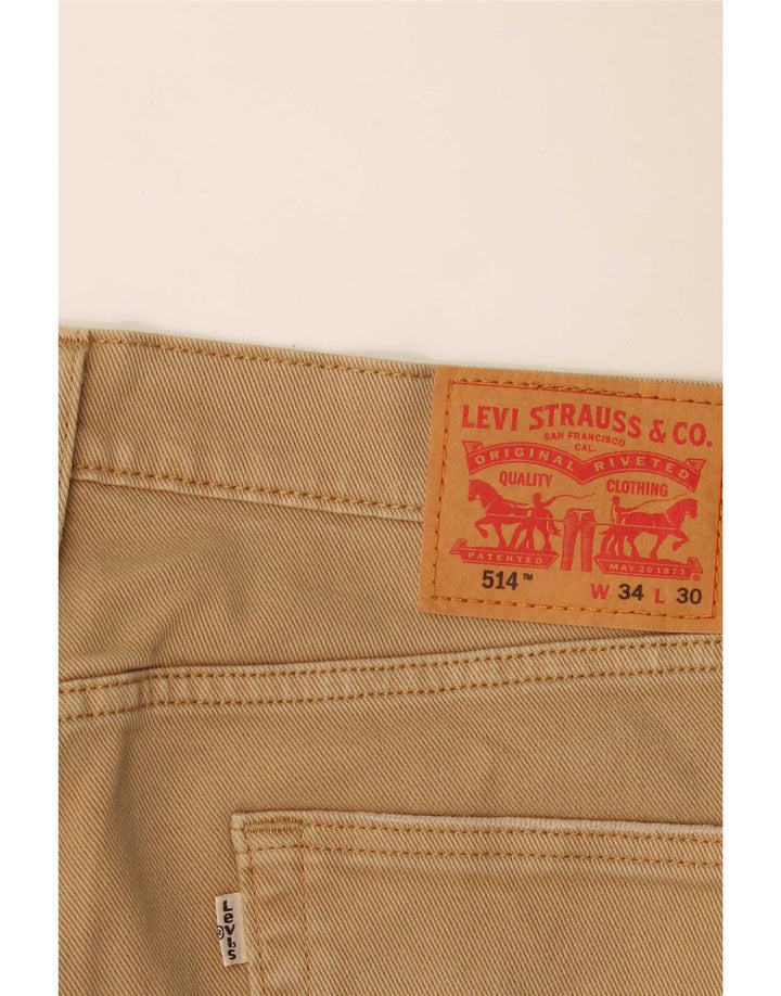 Blugi drepti pentru femei Levi's 514 W34 L30 bumbac bej