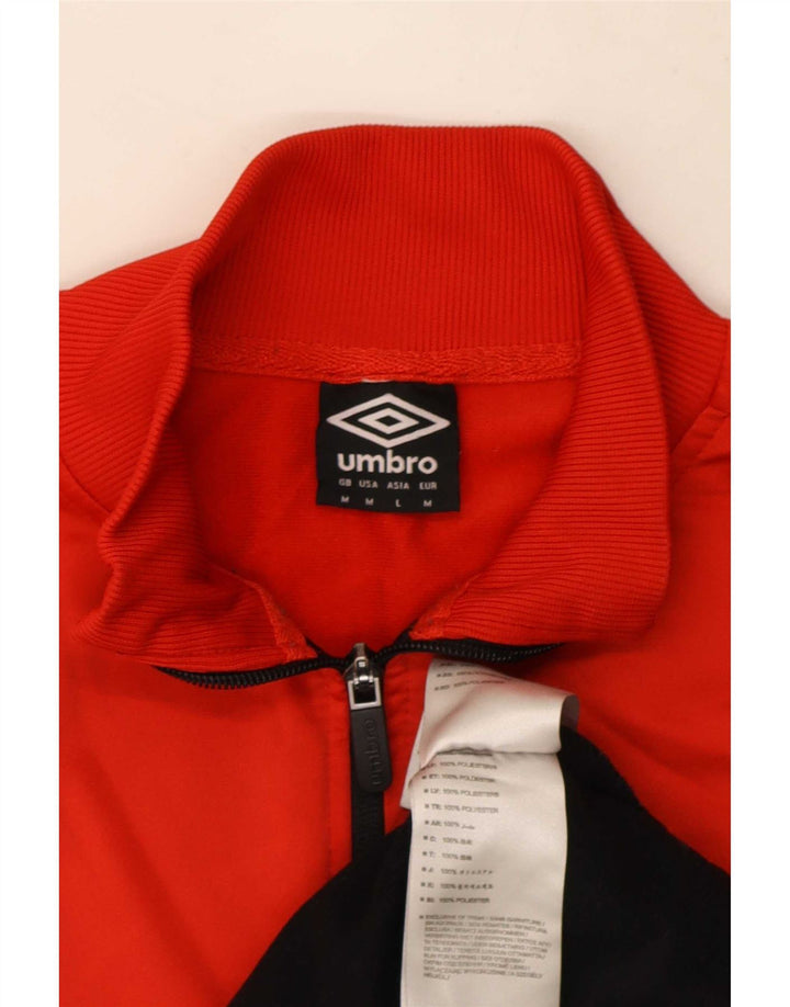 Jachetă de trening pentru bărbați Umbro, roșu mediu, poliester bloc de culoare