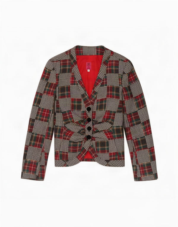Sacou blazer pentru femei Ungaro cu 4 nasturi IT 42 Medium Multicolor Patchwork