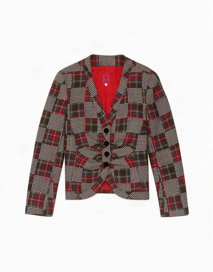 Sacou blazer pentru femei Ungaro cu 4 nasturi IT 42 Medium Multicolor Patchwork