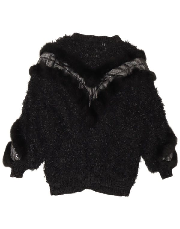 Cardigan Vintage pentru Femei Mărimea UK 16 Mare Negru