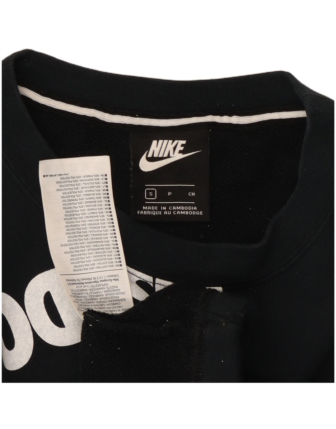 Hanorac grafic pentru bărbați NIKE Pulover mic din bumbac bleumarin