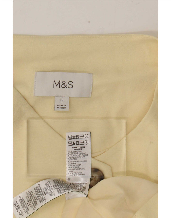 Marks & Spencer vestă pentru femei UK 18 XL poliester galben