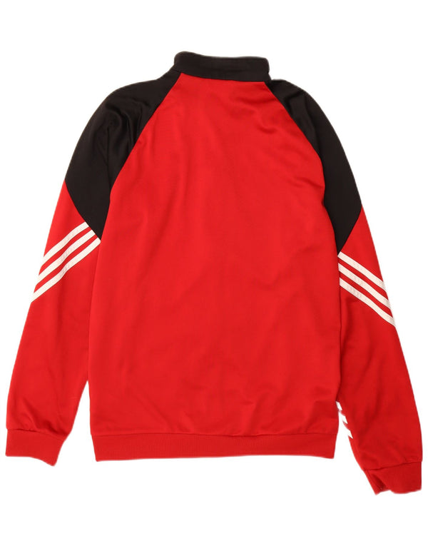 Jachetă de top pentru trening Adidas pentru bărbați, roșu, poliester color bloc