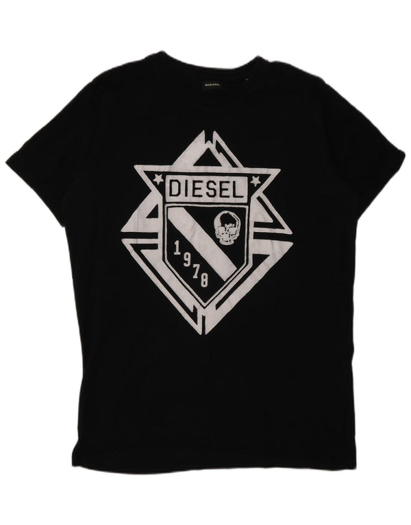 Tricou grafic pentru bărbați Diesel Top mare negru
