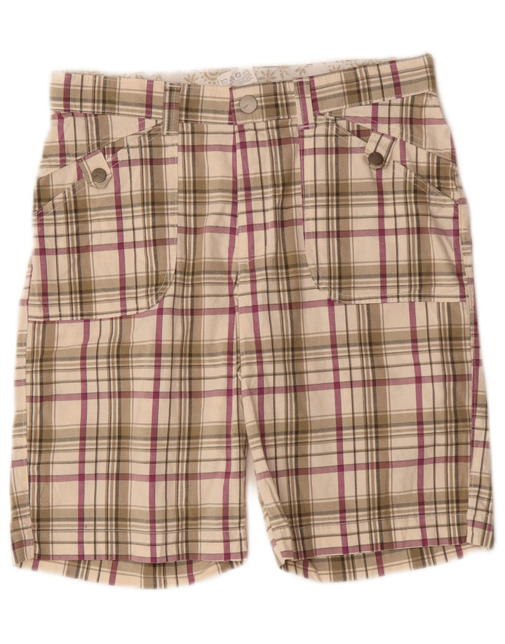 Pantaloni scurți casual pentru femei Lee US 8 Medium W30 Beige Check Bumbac
