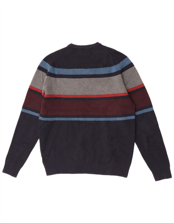 Pulover Marks & Spencer pentru bărbați, cu gât crew, color block, mediu bleumarin