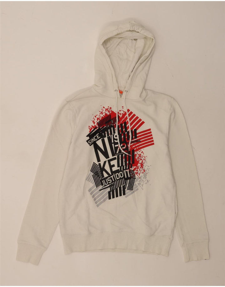 Pulover Nike Grafic pentru bărbați, bumbac mic, alb