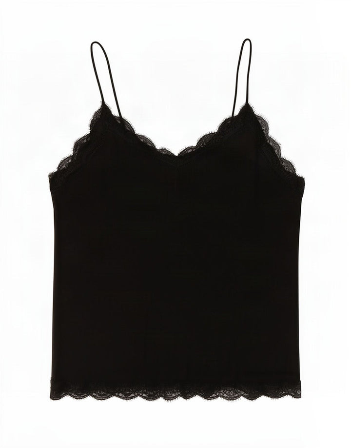 Top Crop pentru femei Zara UK 16 Poliester negru mare