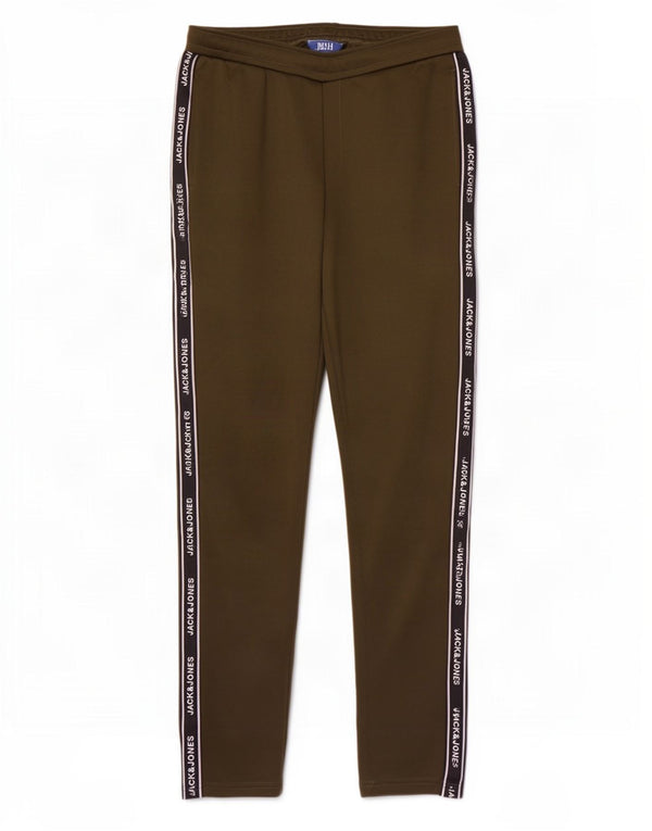 Pantaloni de trening cu grafică Jack & Jones pentru băieți 15-16 ani kaki color block