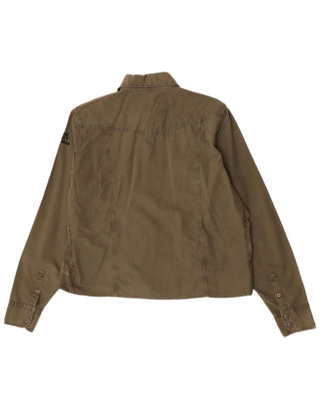 Cămașă crop Napapijri pentru femei UK 14, mare, kaki, mozaic