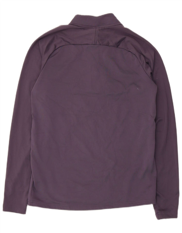 Top de trening pentru bărbați Dri Fit, cu fermoar și gât, din poliester violet