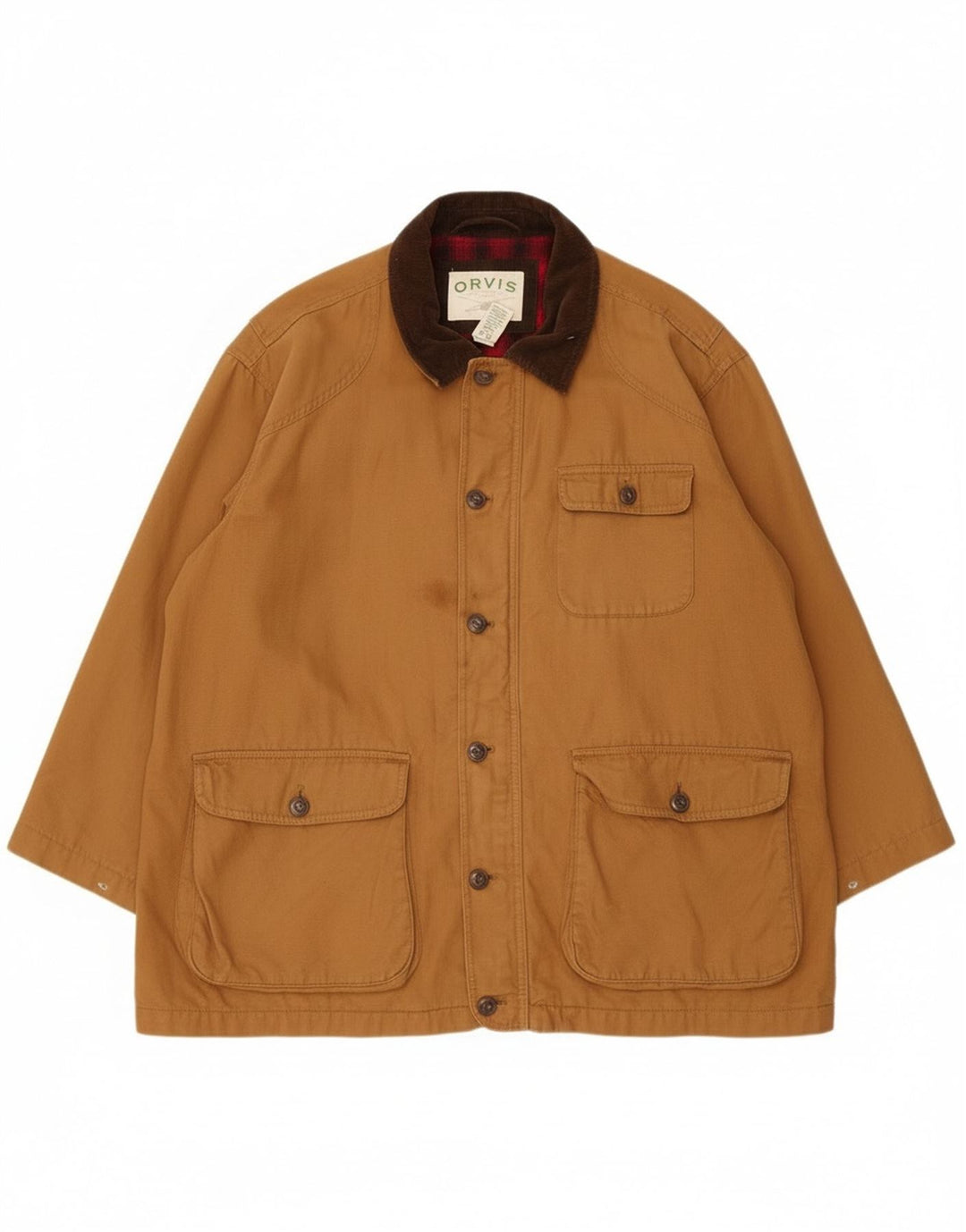 Jachetă Orvis pentru bărbați UK 44 2XL maro bumbac
