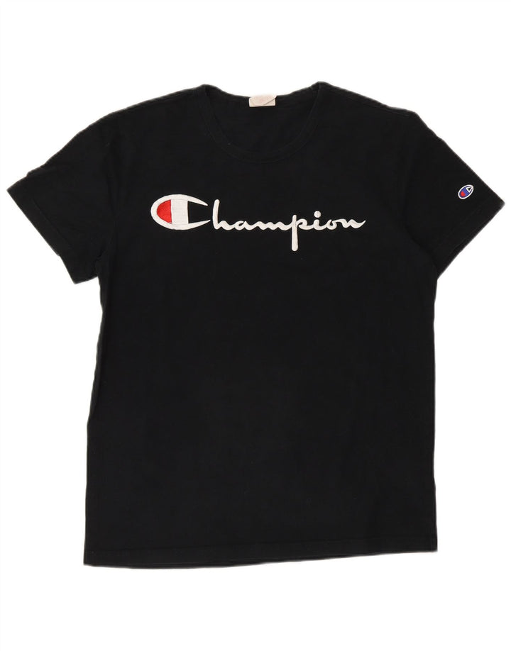 Tricou grafic pentru bărbați Champion Top mic bumbac negru