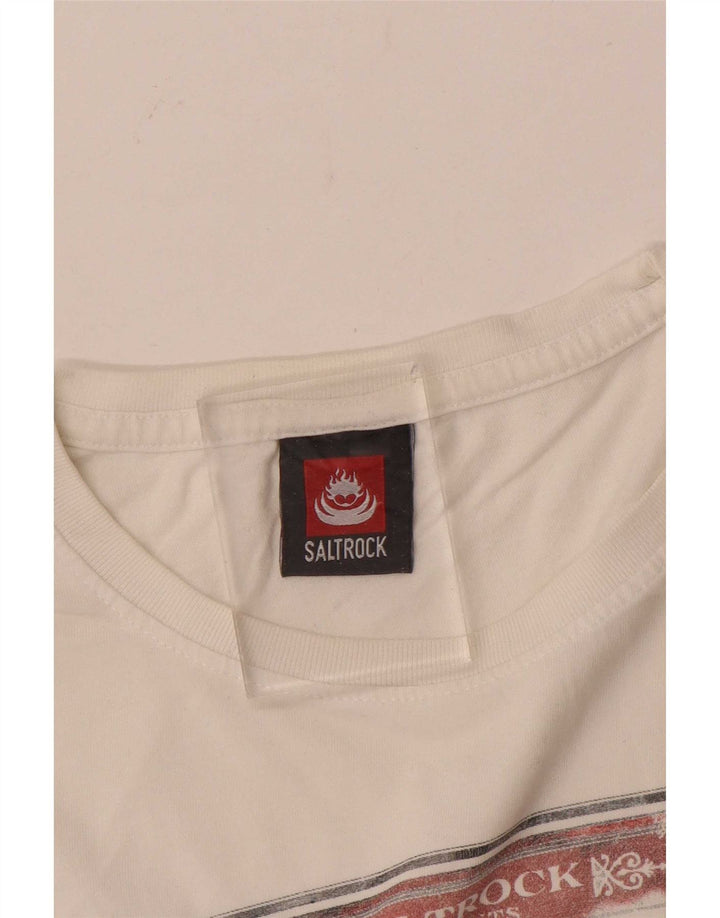 Tricou grafic pentru bărbați Saltrock Top Mediu Alb