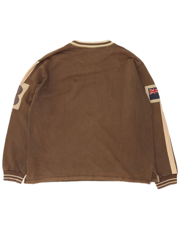 Hanorac grafic pentru bărbați North Sails Jumper XL, maro, bumbac color bloc
