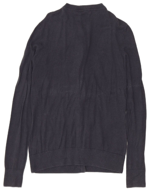 Pulover Nautica pentru femei cardigan UK 10 mic Bumbac bleumarin