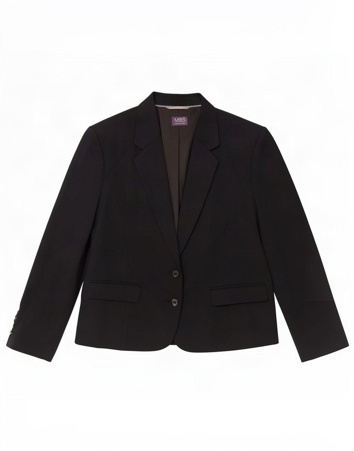 Marks & Spencer jachetă cu 2 nasturi pentru femei UK 20 2XL bleumarin poliester