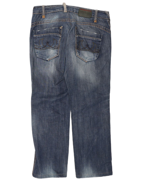 Blugi Distressed drepte pentru bărbați Datch L36 L30 Bumbac bleumarin
