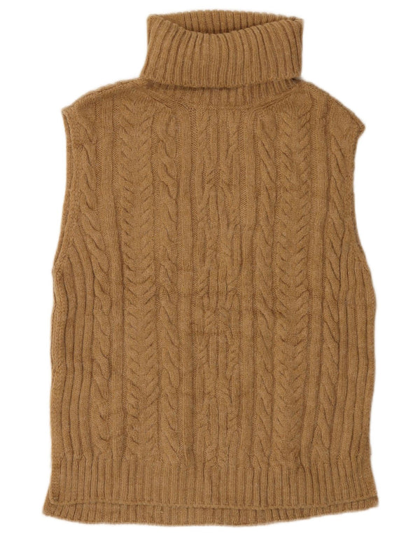 MARKS & SPENCER Vestă supradimensionată pentru femei UK 6 XS Bej Acrilic