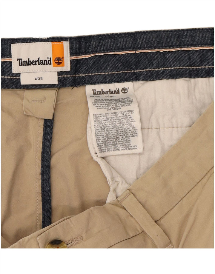 TIMBERLAND Mens Chino Shorts  W35 Large  Beige Cotton