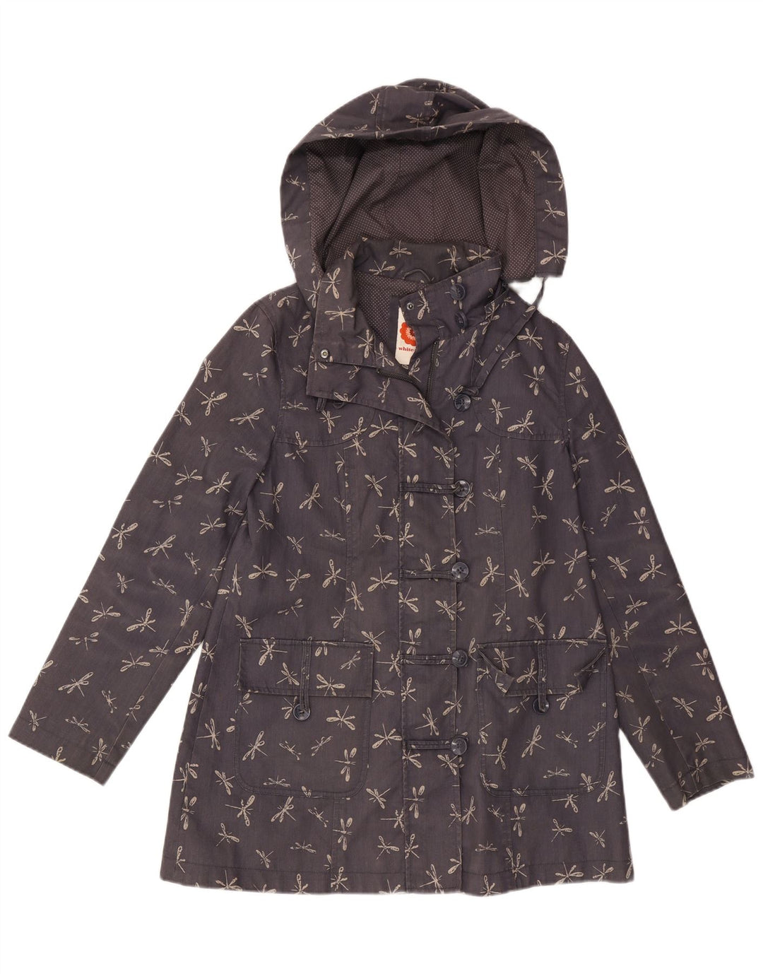 WHITE STUFF Jachetă Windbreaker pentru femei UK 14 mare, bleumarin, imprimeu animal