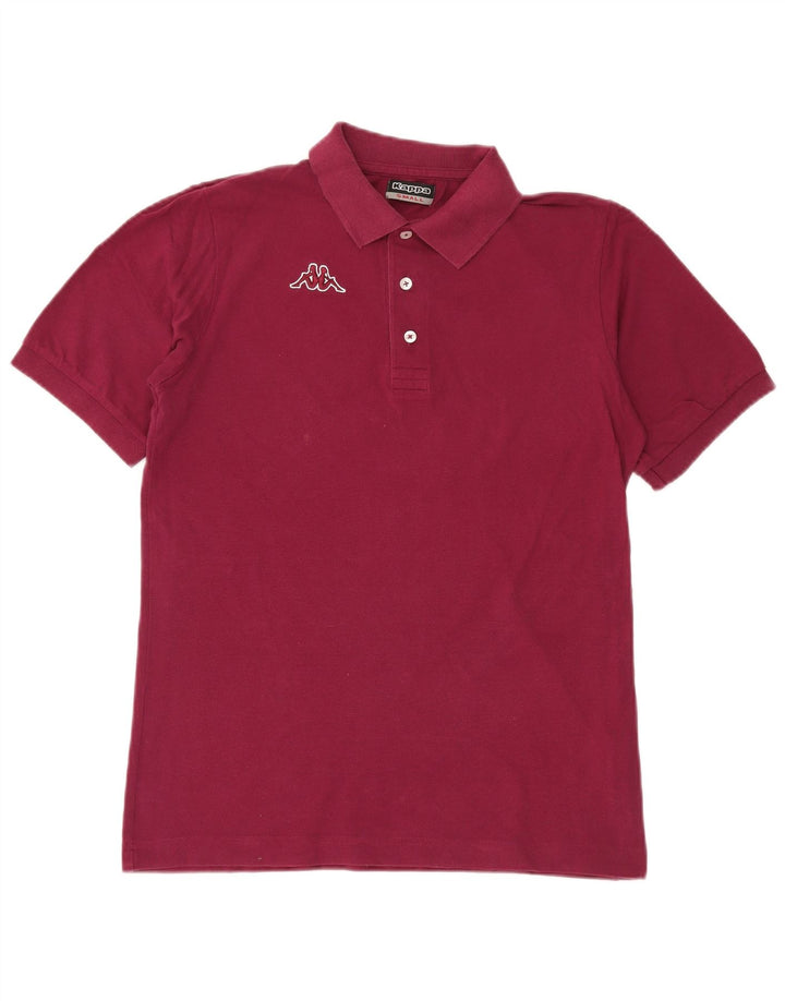 Cămașă polo pentru bărbați Kappa Bumbac Burgundy mic