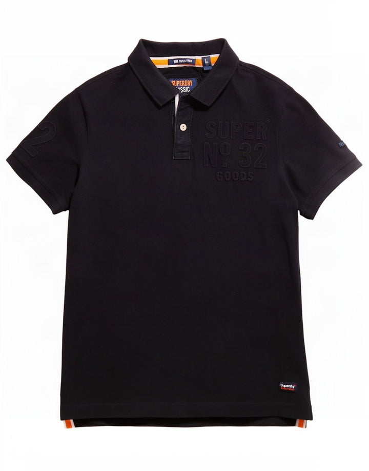 Tricou polo grafic pentru bărbați Superdry, mare bleumarin
