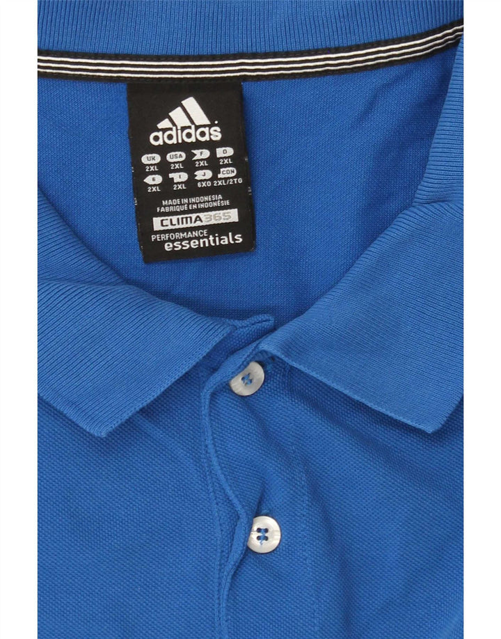 Tricou polo Adidas Clima 365 pentru bărbați, 2XL, albastru