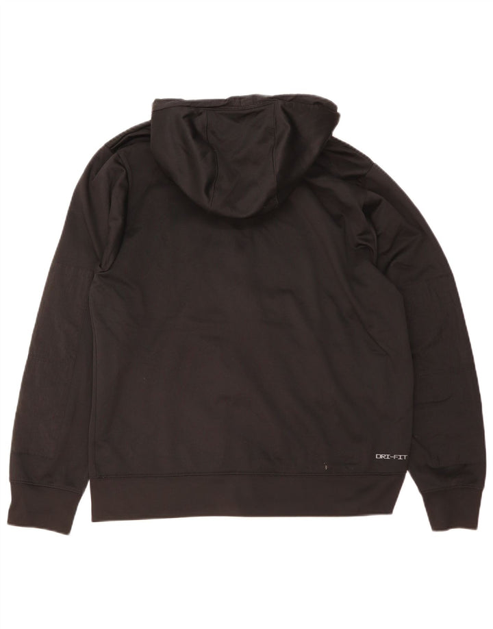 Pulover Nike pentru bărbați Dri Fit, cu fermoar, poliester mediu negru