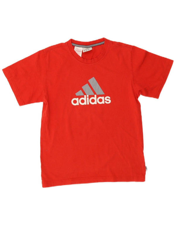 Tricou grafic Adidas pentru băieți Top 11-12 ani bumbac roșu