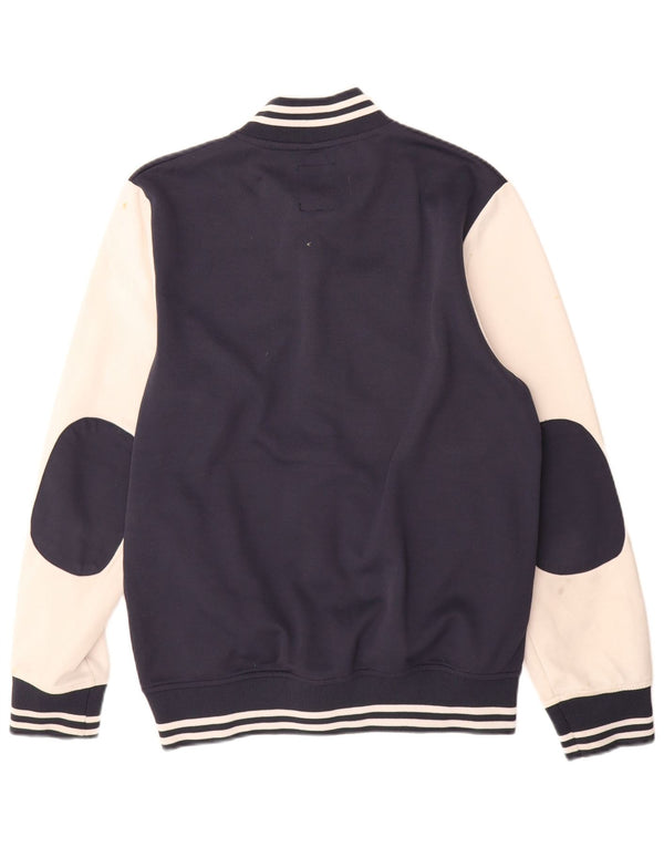 Jack & Jones Jachetă Varsity cu grafică pentru bărbați UK 40, mare, albastru bleumarin