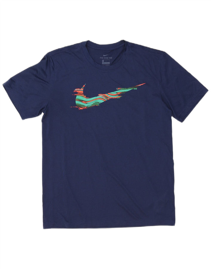 Tricou grafic Nike Dri Fit pentru bărbați Top Mediu Poliester bleumarin