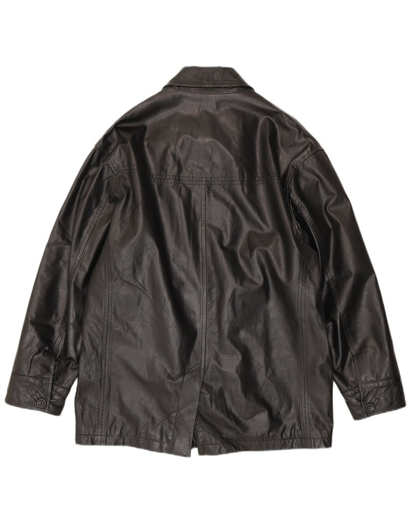 Jachetă din piele pentru bărbați Classics UK 40 Large Black