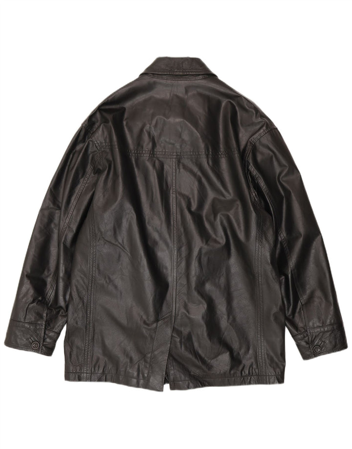 Jachetă din piele pentru bărbați Classics UK 40 Large Black