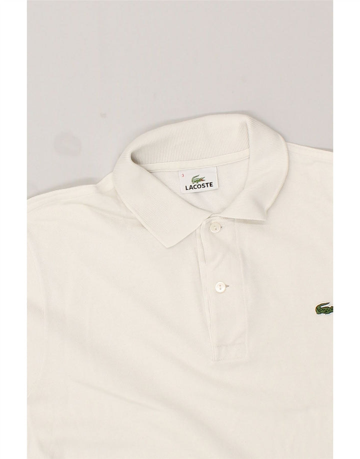 Tricou polo pentru bărbați LACOSTE Mărimea 3 Bumbac alb mic