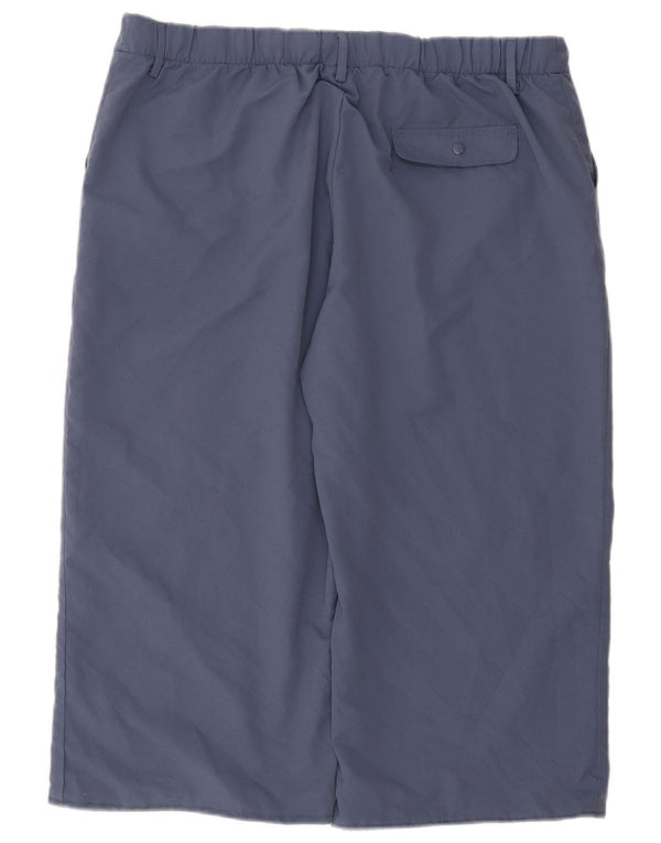 Pantaloni capri drepti Adidas pentru femei UK 20 2XL W38 L21 Albastru Poliester